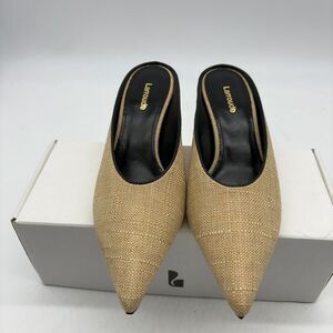 Larroude Lou Lou Raffia mules